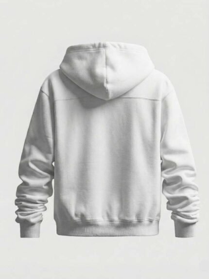 essential white hoodie