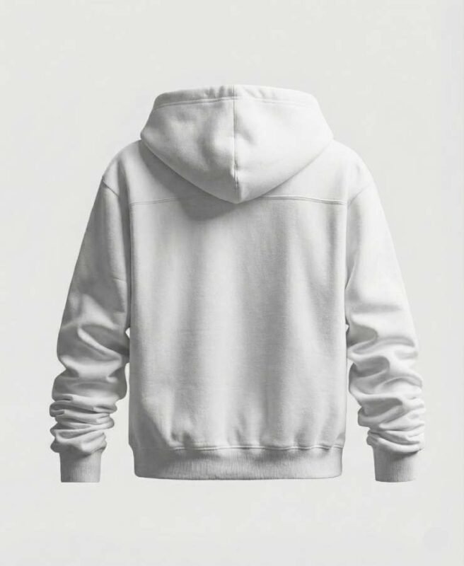 essential white hoodie