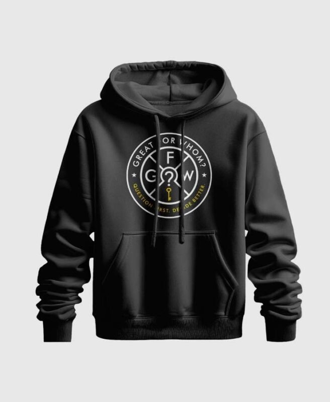 ‘Great For Whom?’ SIgnature hoodie